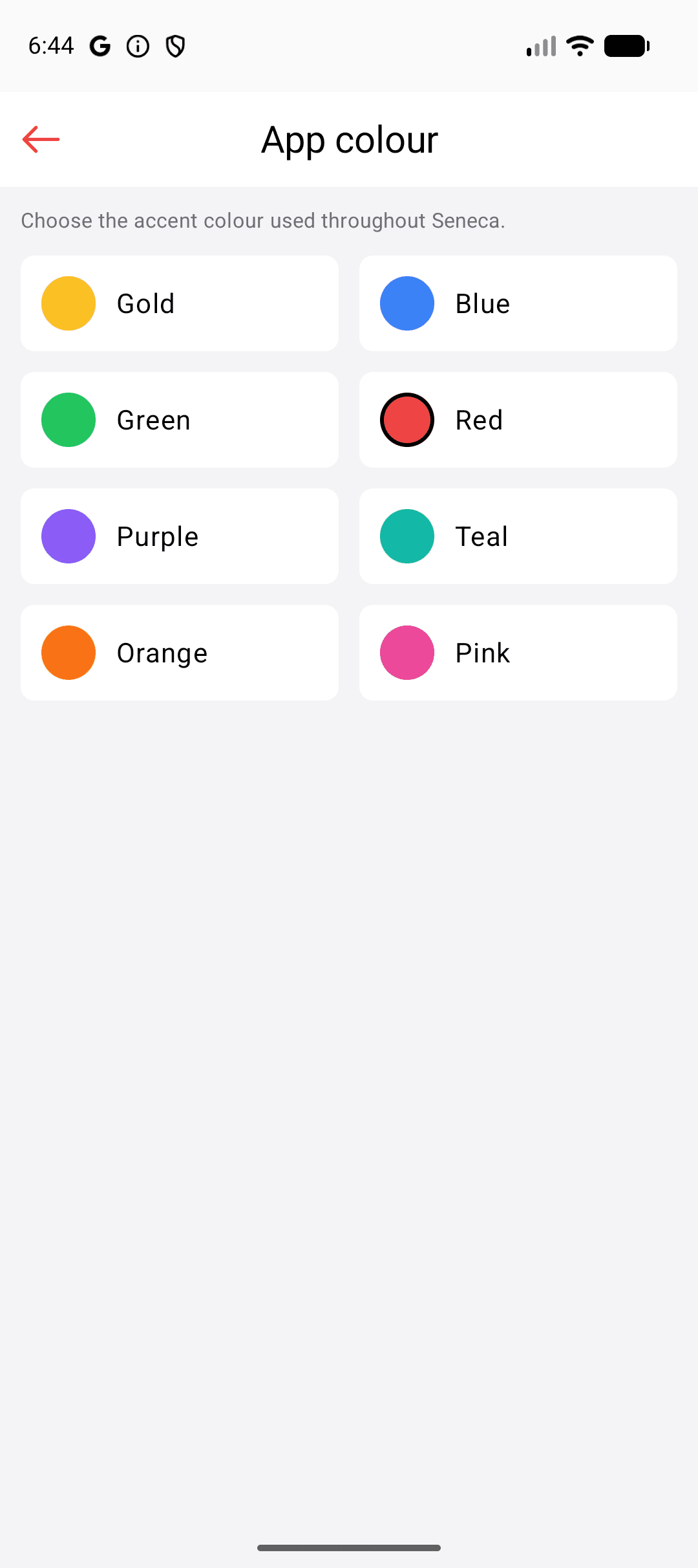 Customising Seneca Notify colours and terminology