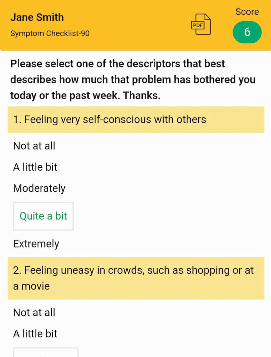 Test answers
